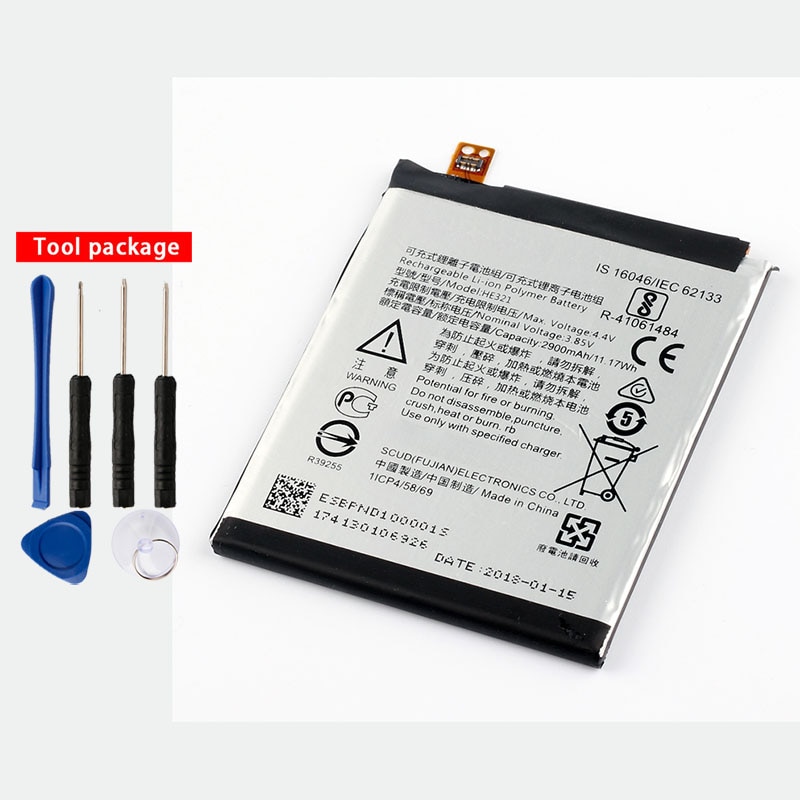 Original Hohe Kapazität HE321 handy batterie für Nokia 5 Dual SIM (TA-1053 DS) 2900MaH N5
