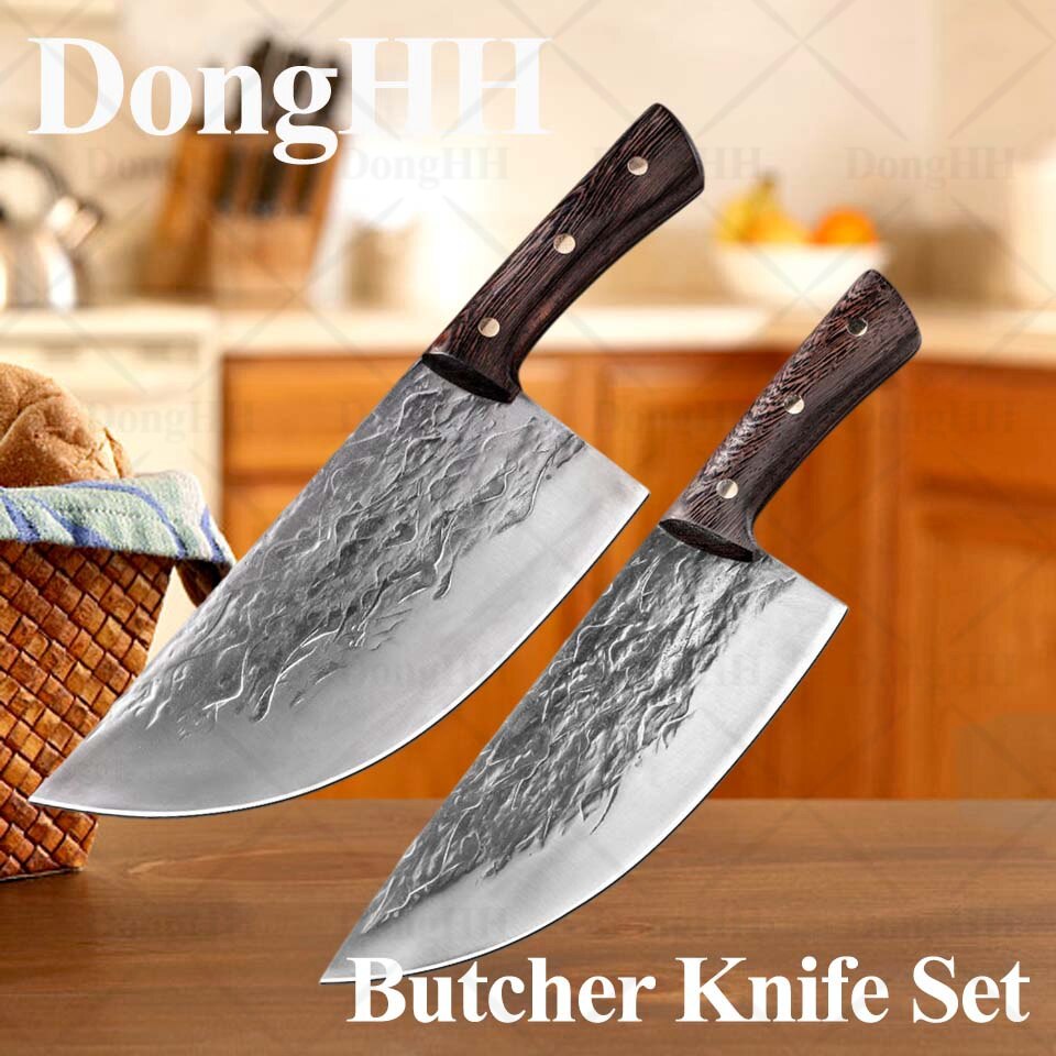 Kitchen Knives Set Chef Knives Forged Boning Knife Butcher Knife Kitchen Slicing Chopping Boning Cleaver