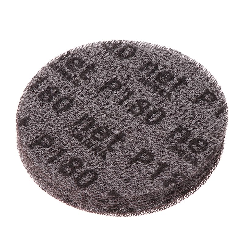 10 pièces Mesh abrasif sans poussière disques abrasifs 5 pouces 125mm Anti-blocage meulage à sec papier abrasif 80 à 240 grain E7CB