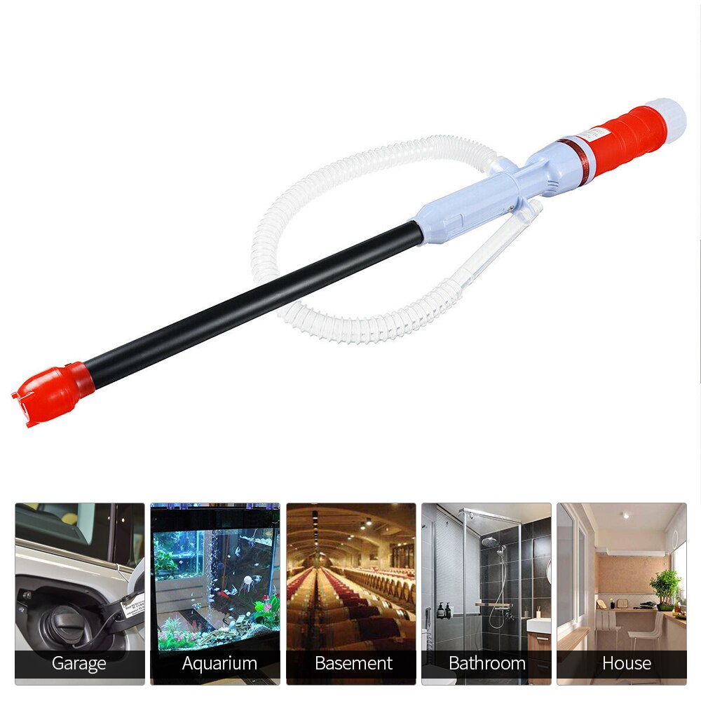 Electric Pump Battery-Operated Car Fuel Oil Water Transfer Pump Gasoline Transfering Power-Driven Electric Fluid Transfer Pump: Red