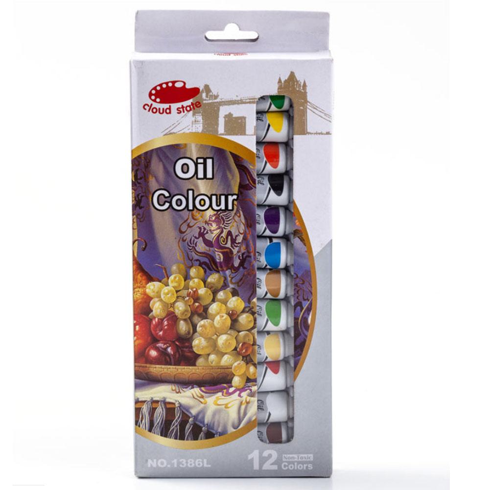 12 Colors Oil Paints Acrylic Paint Set Non-toxic Quick-drying Oil Paint Set Drawing Pigments Art Supplies Art Set: Oil paints