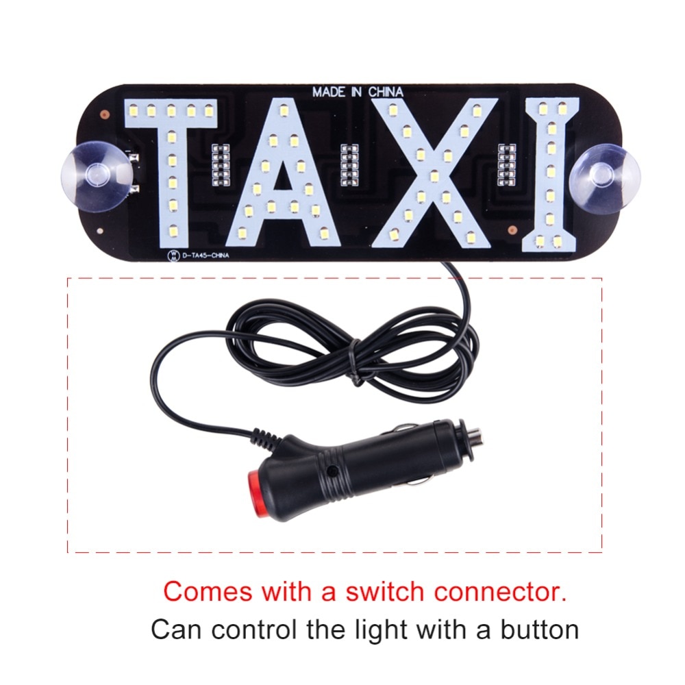 Avacom 1Pcs Led Taxi Display Signaal Indicator 12V Led Cab Top Teken Voorruit Lamp Voor Kia/ lada/Hyundai/Renault/Ford/Vw