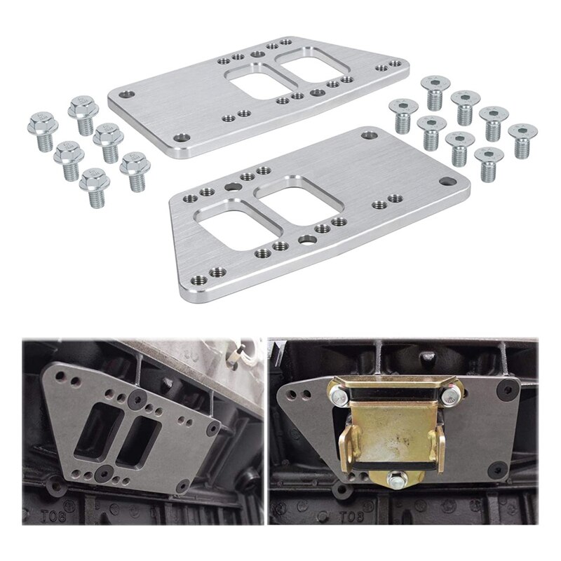 Swap Motor Mounts Adapter Plates for LS Conversion Adjustable Universal Swap Bracket for LS1 LS3 LS2 LQ4 LQ9 LS6 551628