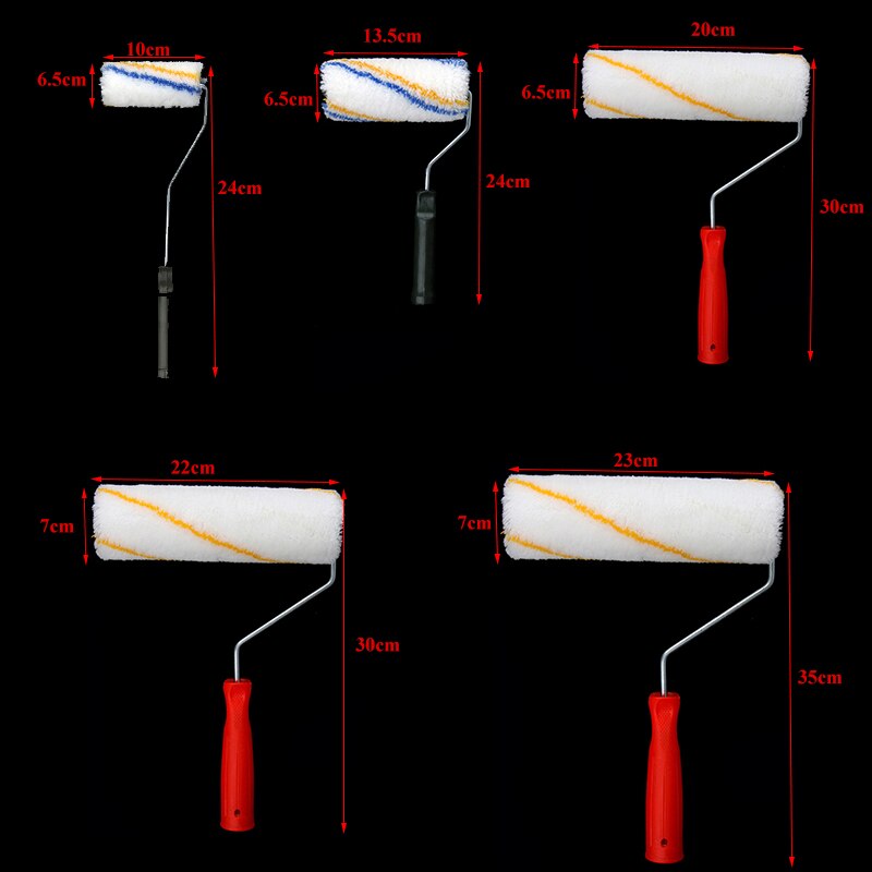 5pcs/set Paint Roller Brush Tools Set Cotton Paint Roller Brush Painting Handle Tool Household Use Wall Decorative Brushes: Default Title