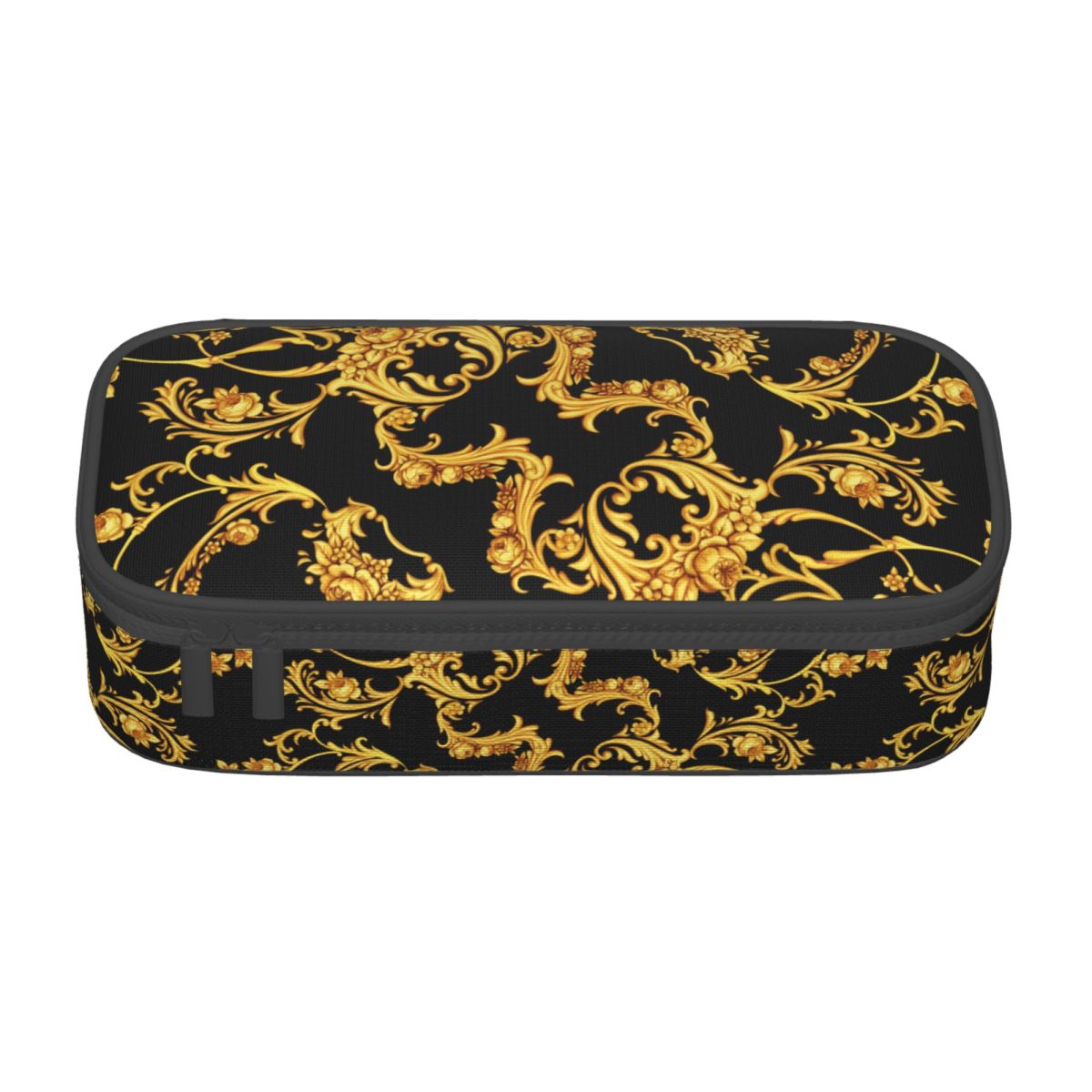 Custom Luxury European Baroque Art Pencil Cases for Girl Boy Large Storage Pen Box Bag Stationery: Red