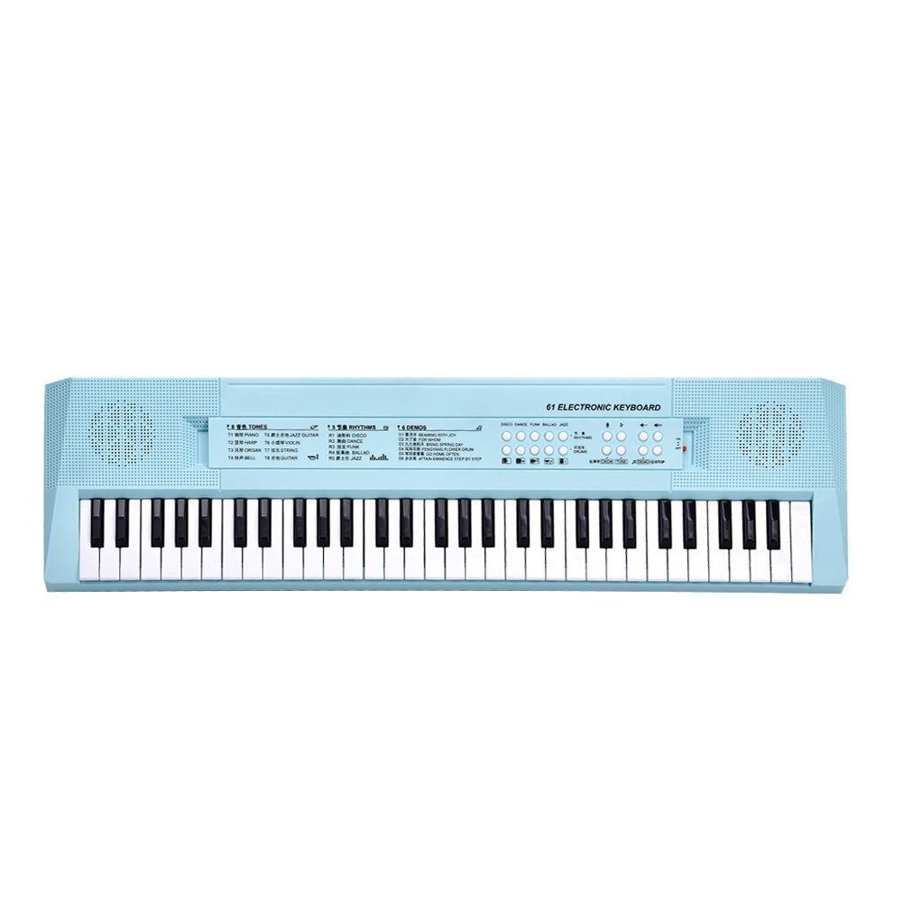 Teclado electrónico de 61 teclas, Piano, componentes de plástico y electrónicos, instrumentos musicales para niños, de navidad