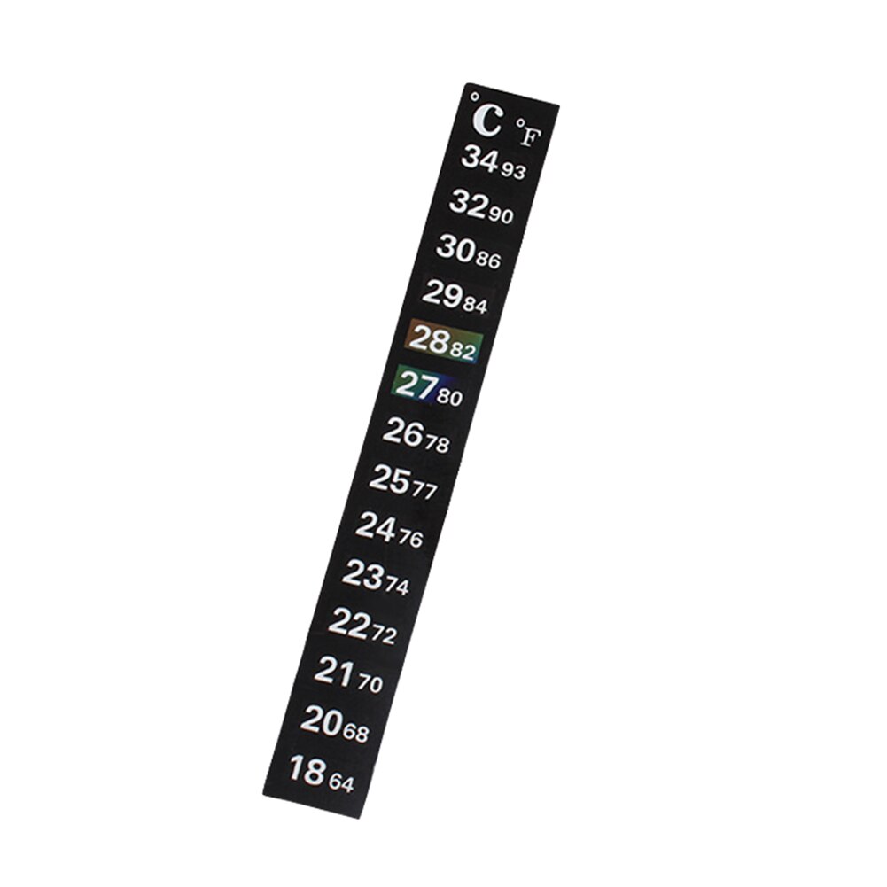 Fish Tank Aquarium Thermometer Temperature Strip Stick-on Degree Celsius Fahrenheit Display BDF99