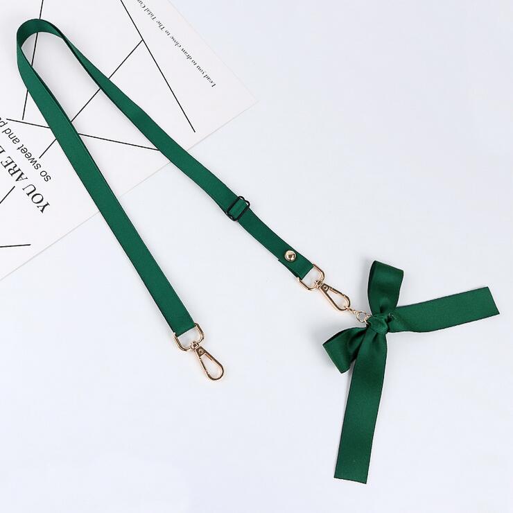 Universele Effen Kleur Schouderband Diagonaal Strap Lanyard Boog Eenvoudige Tas Verstelbare Mobiele Shell Lange Opknoping Vrouwen: Blue / Green