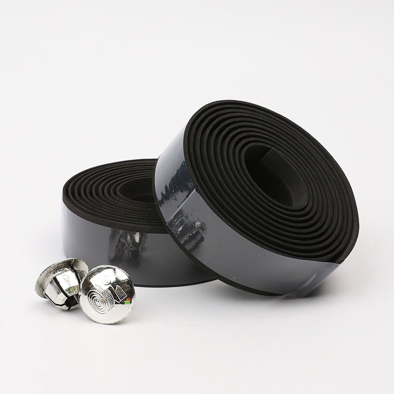 1 Paar Kleurrijke Fietsstuur Tape Weg Mountainbike Antislip Spons Riem Tape Handbar Bescherming Cover Fietsen Accessoires: Black