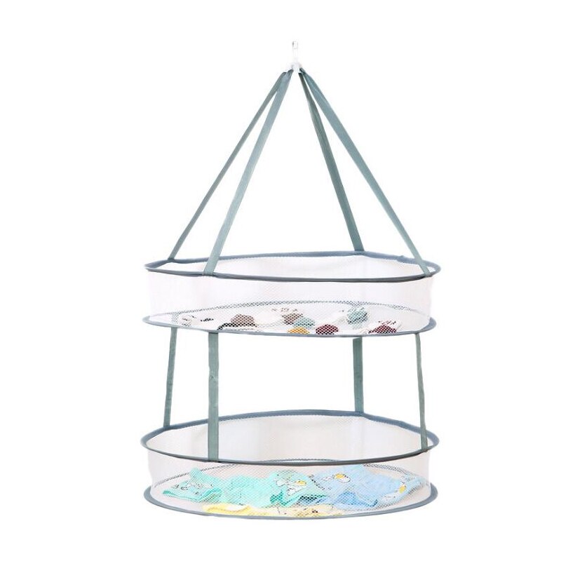 Round Clothes Dryer Laundry Basket Garment Rack Folding Hanging Sweater Drying Cloth Net Dry Rack Hanger For Underwear Socks