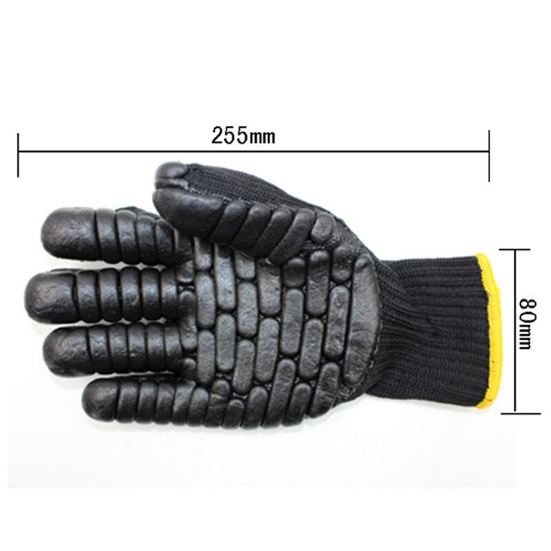 thicken Anti Vibration Work Gloves Power Tool Shockproof Reducing Work Safety Glove For Drilling Mine-coal Workplace (F)
