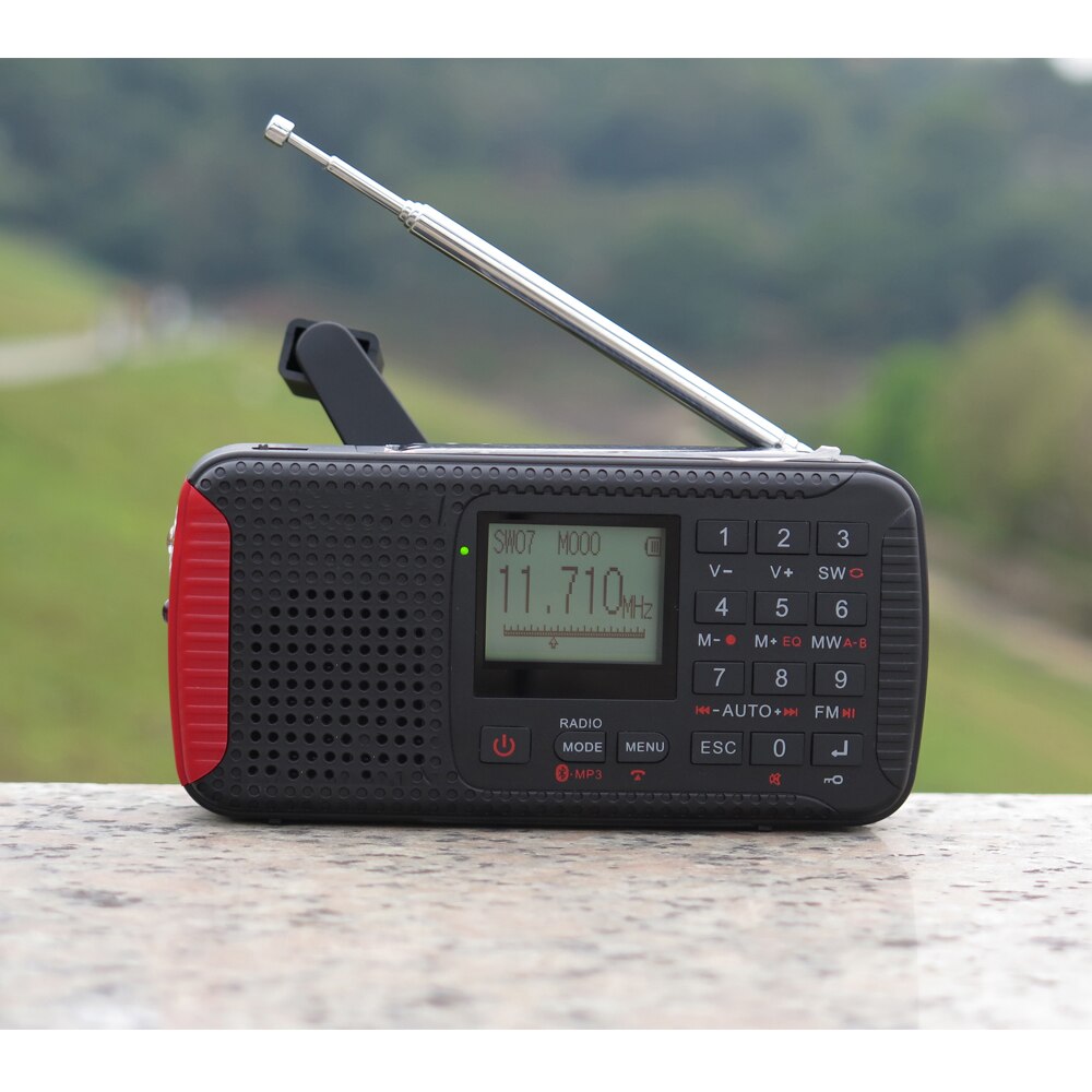 CY-1Radio Solar Dynamo Emergency Multi-function FM stereo Alarm Clock Digital Tuning Full Band Radio/Recording/MP3: Default Title