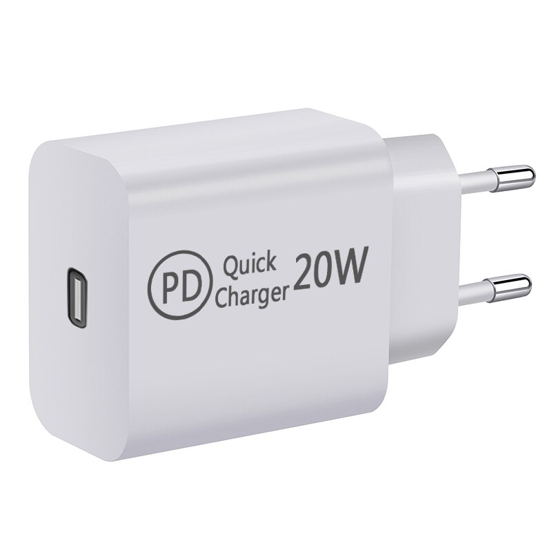 20W USB-C Pd Charger Charger AU/EU/US/UK plug For Iphone 12 Pro Samsung Quick Charge QC 3.0 Type C Charge cable fast charger