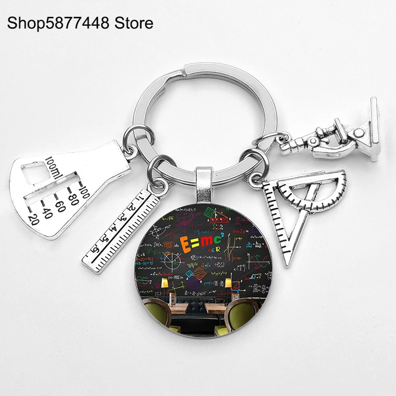 Llavero de para el día del maestro, accesorios, para el maestro de matemáticas, de cumpleaños, llavero de fórmula matemática, 2022: Morado