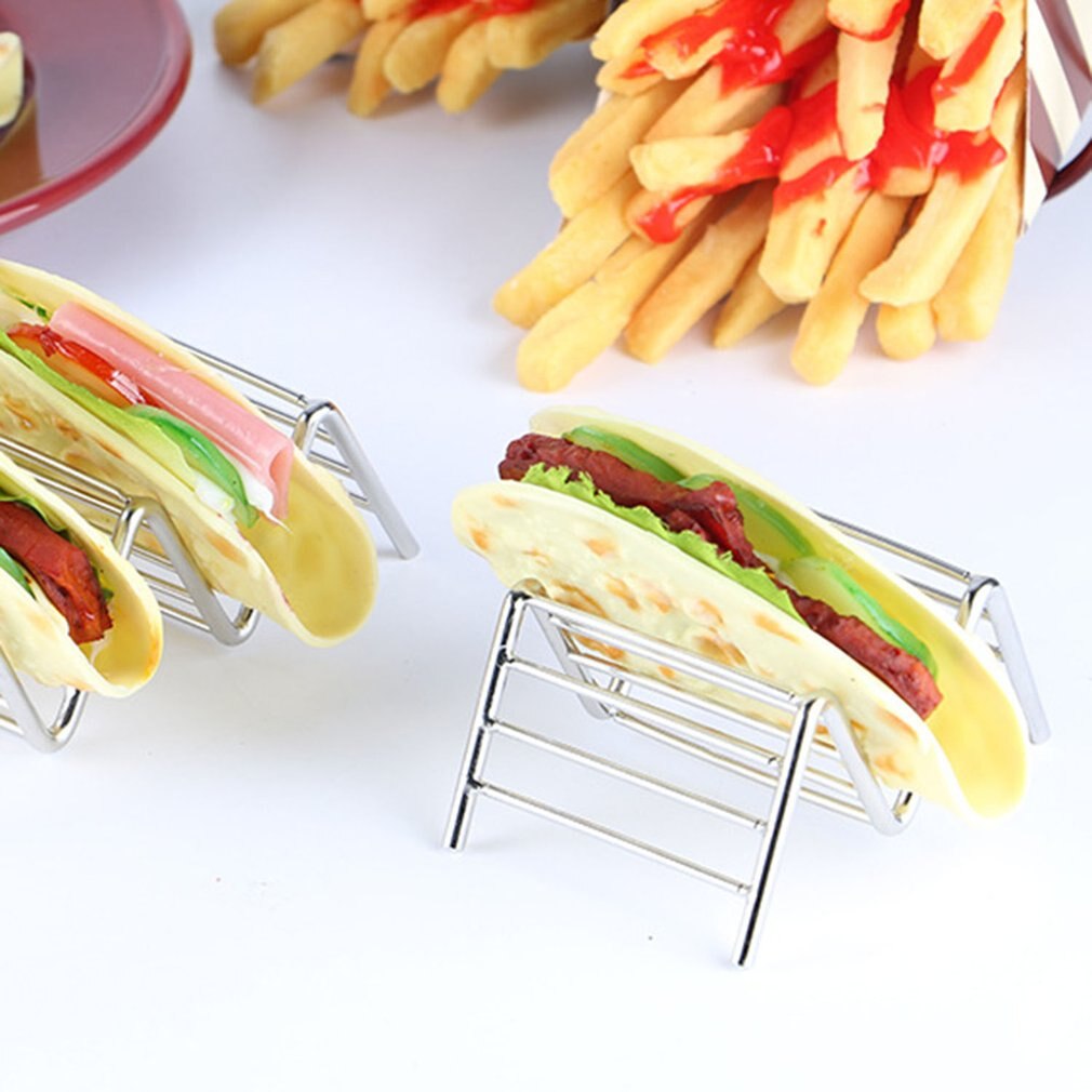 Wave Shape Stainless Steel Holders Rack Food Hard Stand Display Holds Kitchen Restaurant Tools Corn Roll Holder