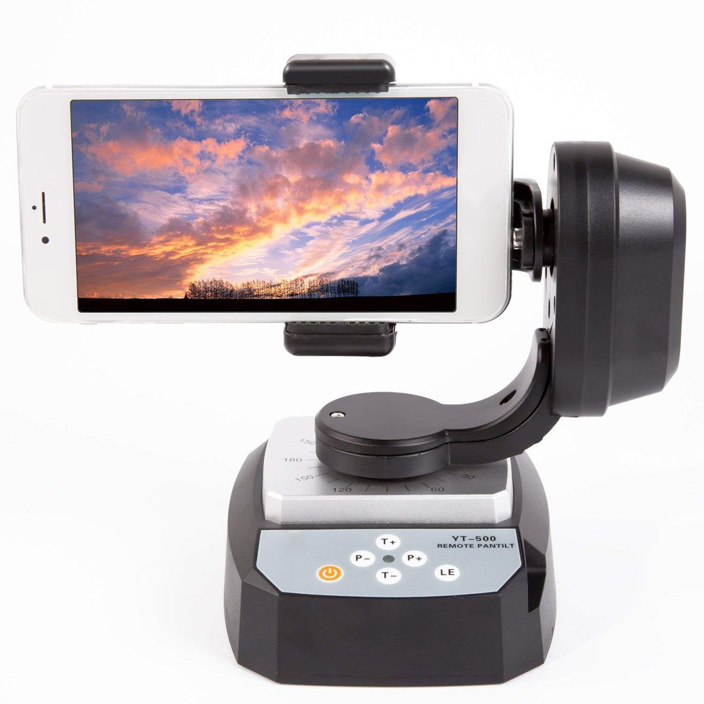 Yt -500 panorama elektrisk fjernbetjening gimble mobiltelefon selvudløser live stativ til gopro micro single til sony qx kamera