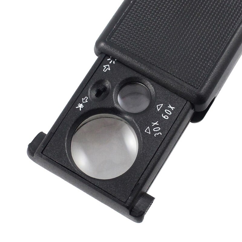 Loupe Portative 40x Avec Éclairage LED - Pour Bijoux, Jade, Diamants - Neuf Sans Marque