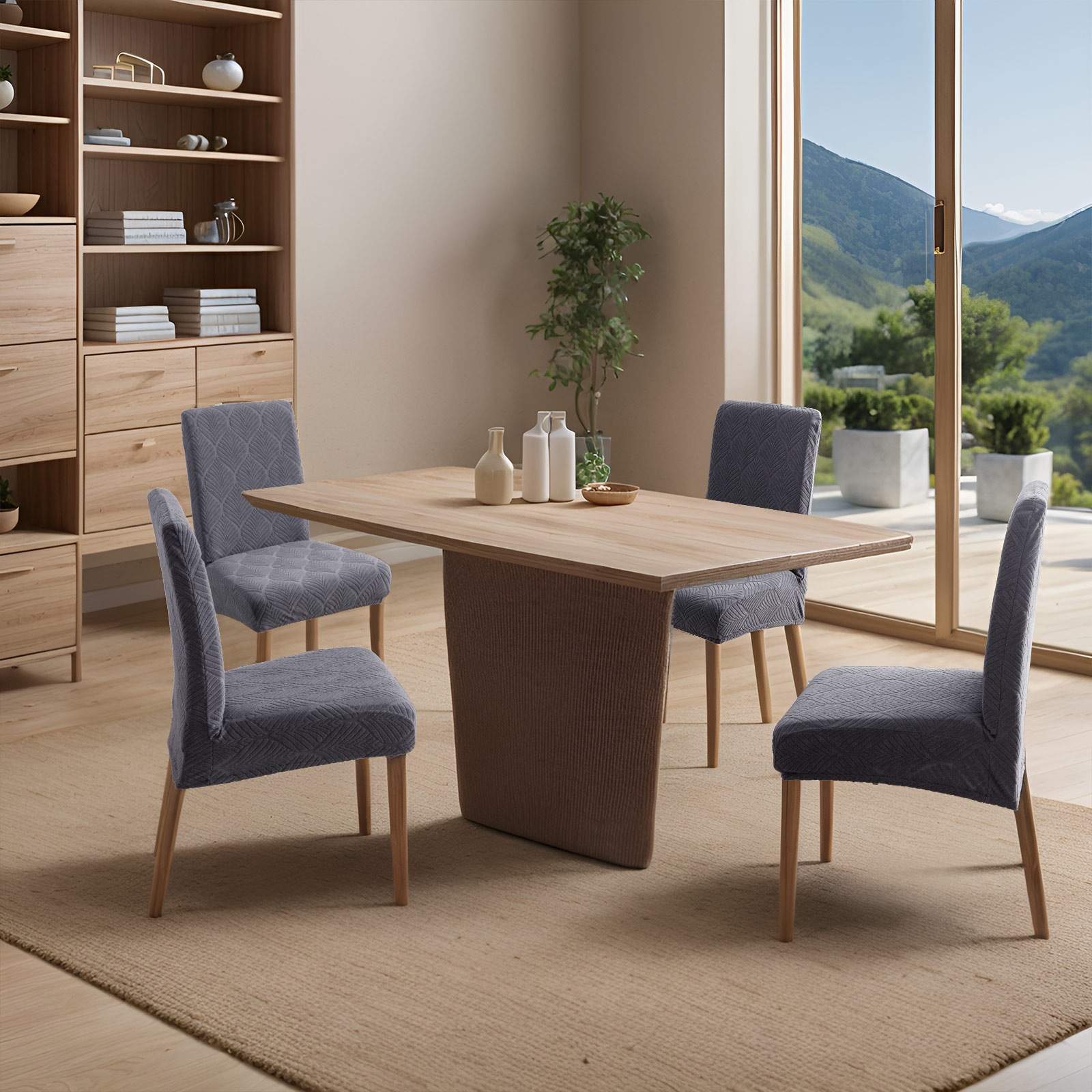 1/2/4/6pcs Waterproof chair cover suitable for all seasons and scenes high elasticity suitable for a variety of chair types.