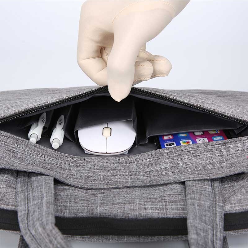 A4 Document Bag Multi-functional Men's And Women Briefcases Laptop Notebook Pens Computer Pouch Folder Office School Supplies