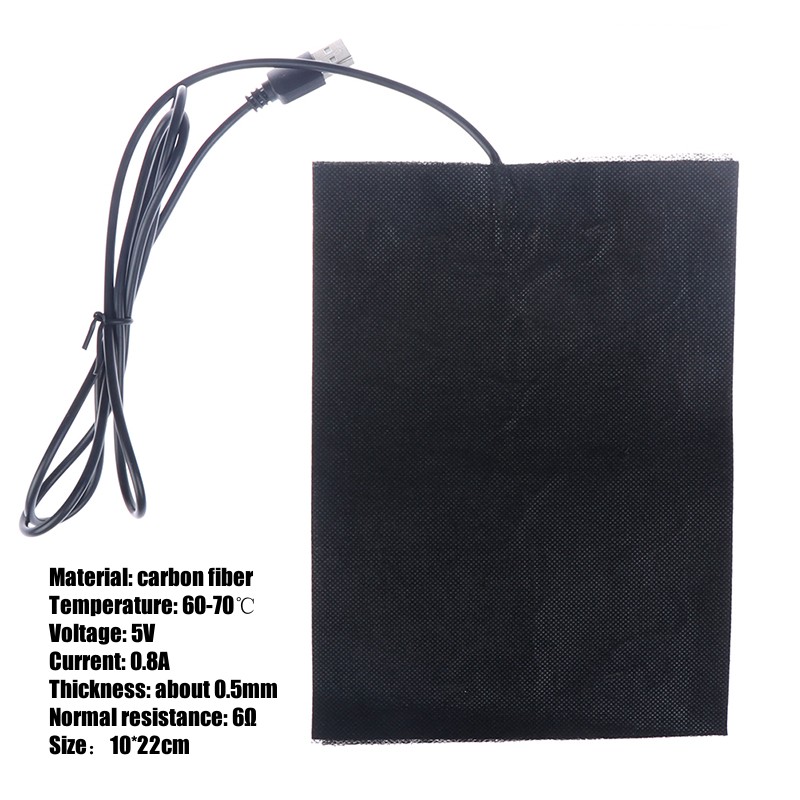 5V Usb Pet Warmer Verwarming Pad Elektrische Verwarming Pad Winter Warm Tapijt Carbon Fiber Verwarming Pad Handwarmer: Blauw