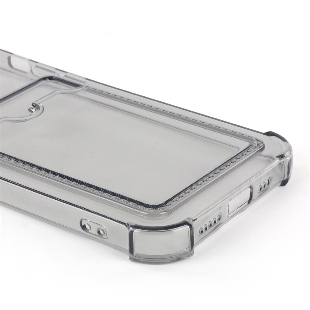 Luksuriøst blødt telefoncover 11 kortholder og gennemsigtigt cover til iphone 15 14 13 12 pro max mini x xs max  xr 7 8 plus se