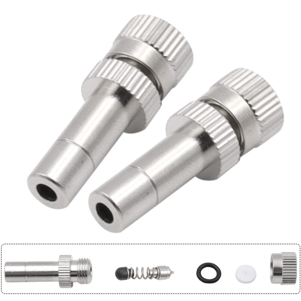 Boquilla de pulverización de agua boquillas de vapor de niebla de acero inoxidable conector de 6mm Aspersor de riego de jardín herramienta de jardín acceso 0,15-0,8mm