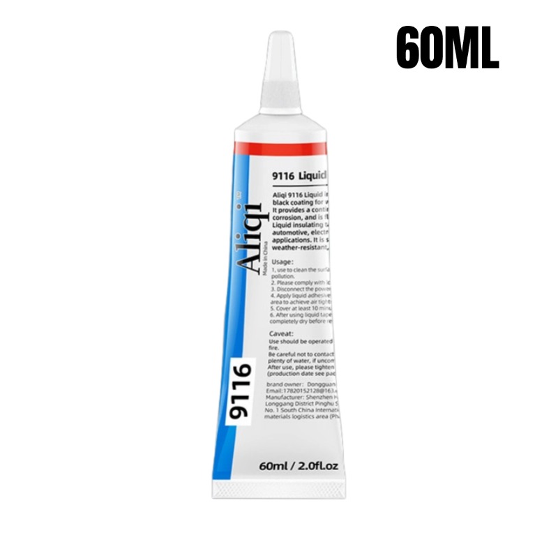 Ruban électrique liquide étanche, câble isolant en caoutchouc, colle pour manteau, adhésifs isolants, scellant, colle pour ligne de fixation domestique: Black