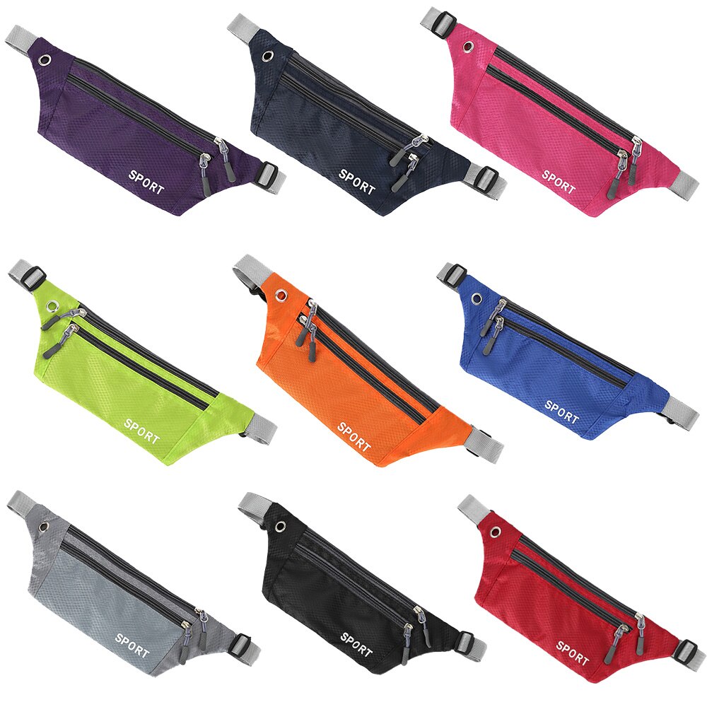 Fanny Pack taille pochette Sport ceinture sac pour taille poitrine hanche Bum léger 3 poches en plein air cyclisme randonnée avant sacs