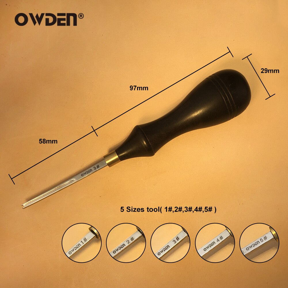 OWDEN-Herramienta de Biselado de bordes de cuero, herramienta de mano para afilado de cuero, biselador de bordes