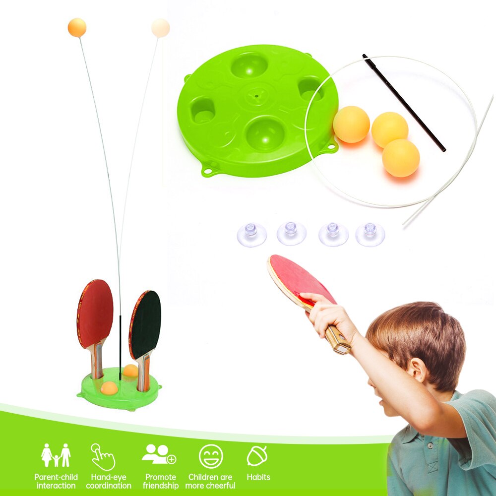 Portable Table Tennis Trainer Table Tennis Soft Training Machine Elasticity Kid Adult Practice Trainer Fi 3 ord