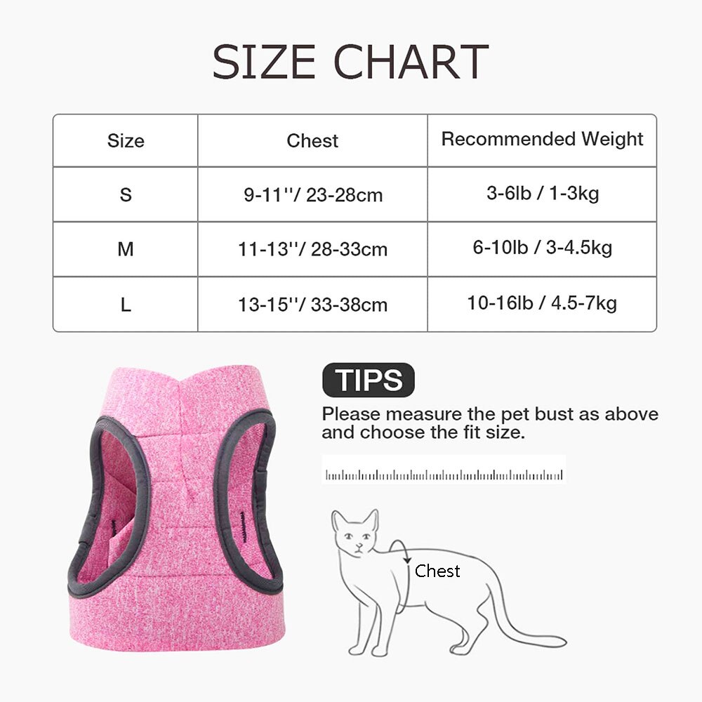 Zestaw uprząż i smycz dla kota robić chodzenia ultralekka kamizelka dla kotów z systemem amortyzacja anty-ucieczka odpowiednia dla szczeniąt króliki