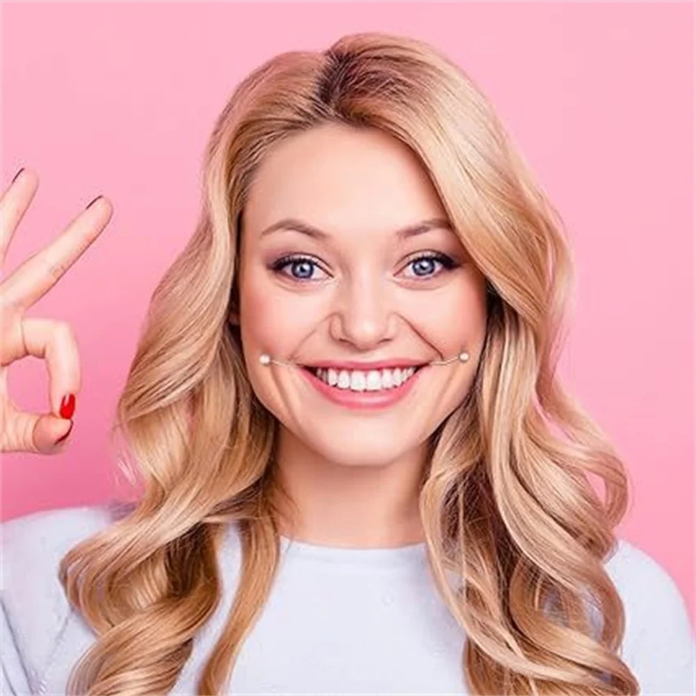 2 teile/los Legierung Grübchen Trainer Gesichts Schönheit Werkzeuge Perle Gesichts Grübchen Machen Werkzeug Einfach zu Tragen Grübchen Hersteller für Wangen