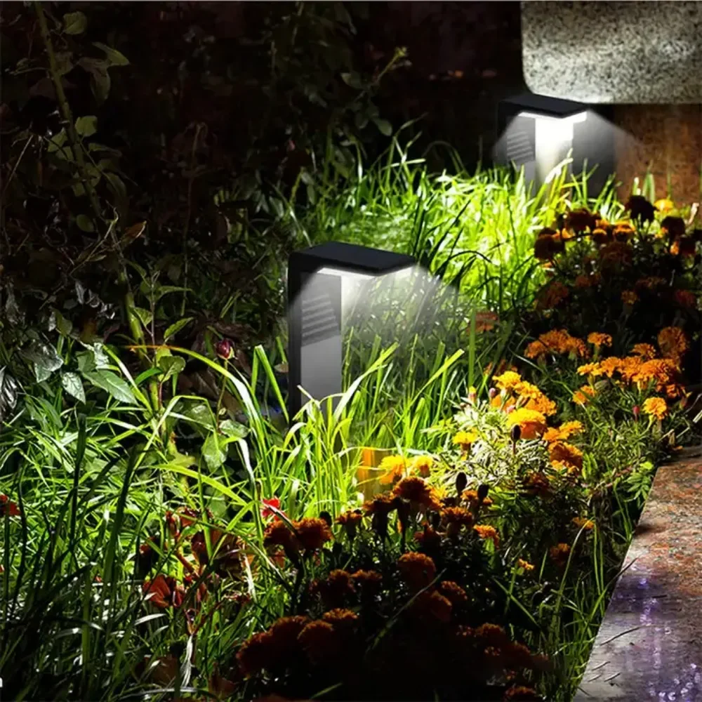 Lampe solaire LED imperméable conforme à la norme IP64, éclairage d'extérieur, luminaire décoratif, lumière blanche chaude, idéal pour un jardin, une pelouse ou une cour