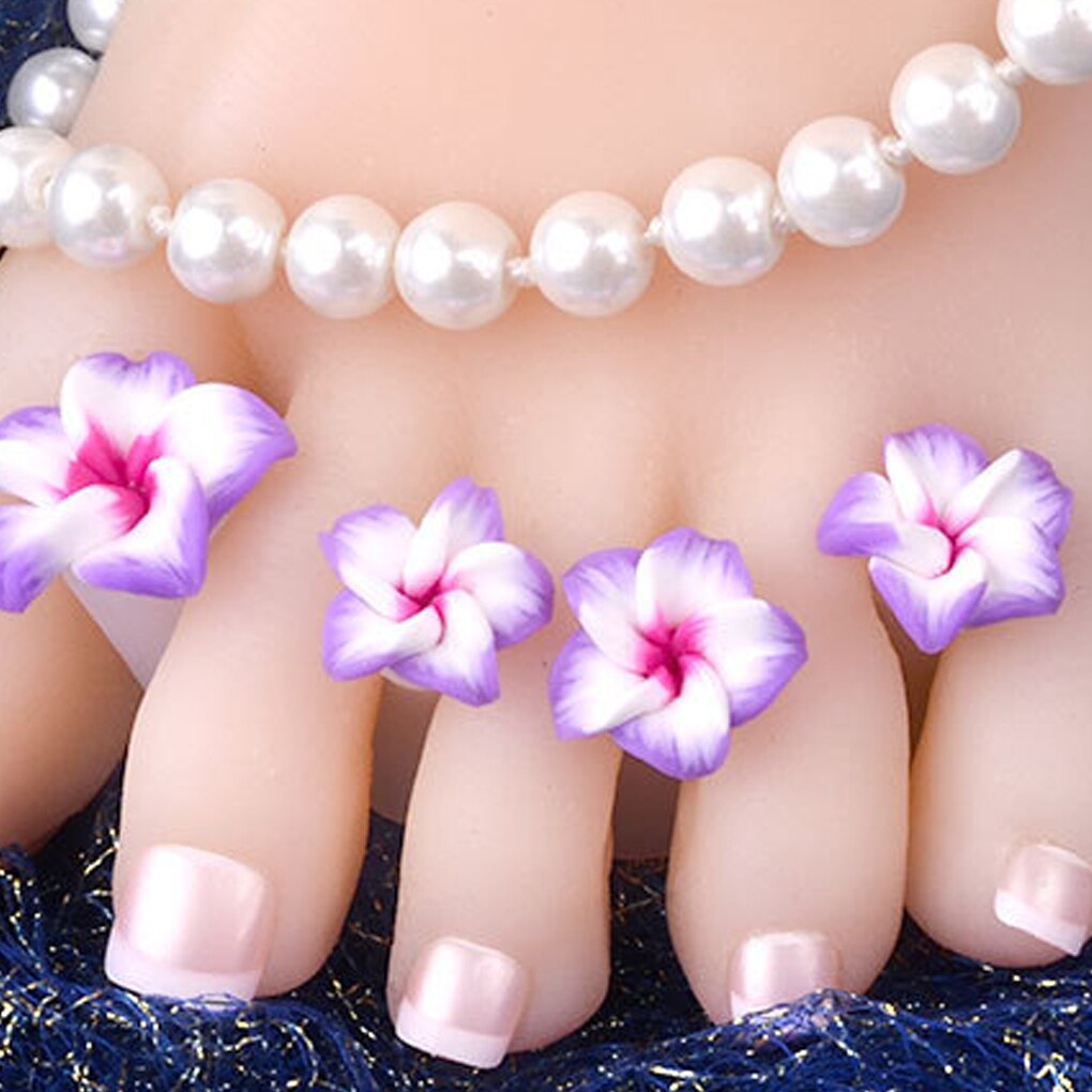 8 unids/set separadores de dedos de silicona Corazón de flor espaciadores de uñas dedos pies Gel UV salón de manicura pedicura herramienta