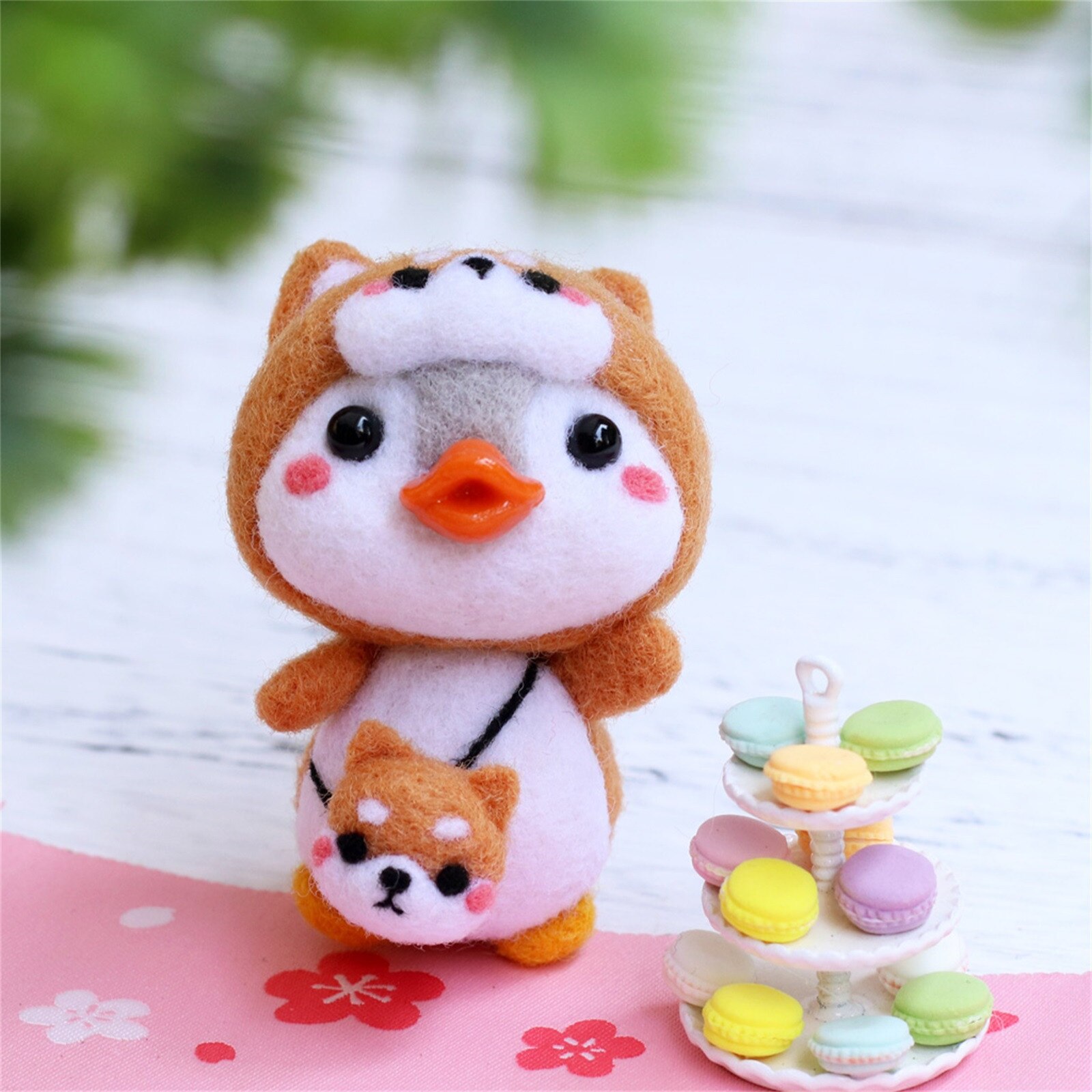 Leuke Pinguïn Patroon Handgemaakte Diy Poke Wol Vilt Materiaal Productie Pakket Kinderen Gevulde Pop Voor Kinderen Kinderen Pluchen Speelgoed: A
