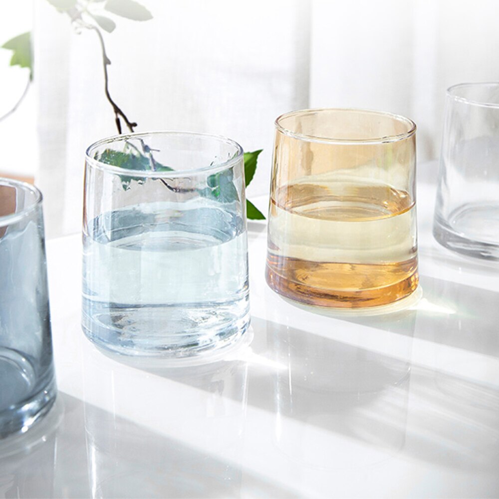 Whiskey Glass, Kitchen Heavyweight Water Glass,Ins Wind ,6 Colour, Water Cup, Juice Glass ,Wine Glass ,Drinking Cup