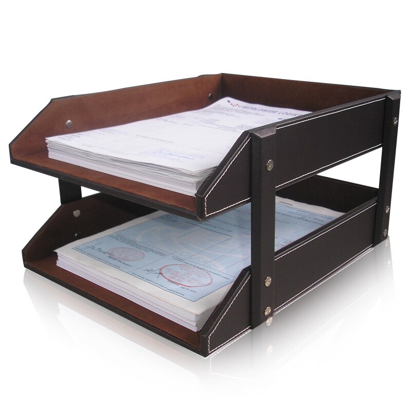 A4 Desktop Two-layer Document Trays A4 File Paper Rack Office Supplies 35*27.5*18.3 cm