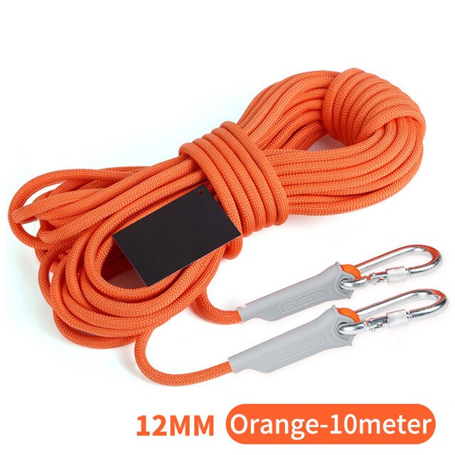 20m Outdoor Klettern Seil 12mm Hohe Festigkeit Klettern Sicherheit Seil Camping Wandern Notfall Überleben Kit: 12mm-10meter-Orange