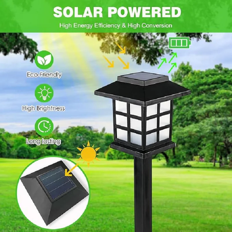 LED Solar Tuinpad Verlichting - IP65 Waterdicht - Decoratie voor Tuin, Pad, Oprit, Terras