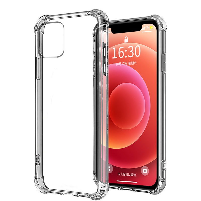 Shockproof Phone Case For iPhone 11 12 Pro Max Xs X Transparent Silicone Case For iPhone 7 8 Plus SE XR 12 Cases Back Cover