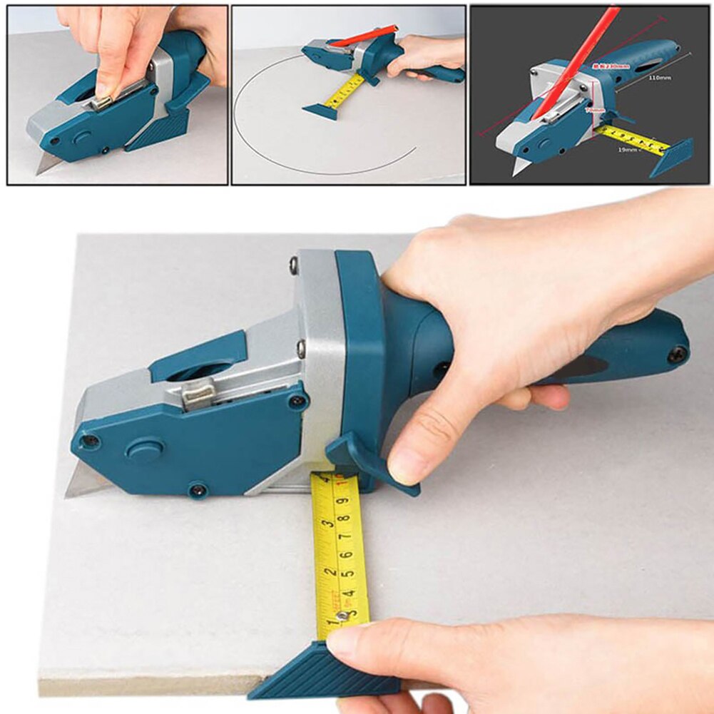 With Scale Gypsum Board Cutter Precise Positioning Scribe DIY Woodworking Carboard Drywall Cutting Artifact Tool