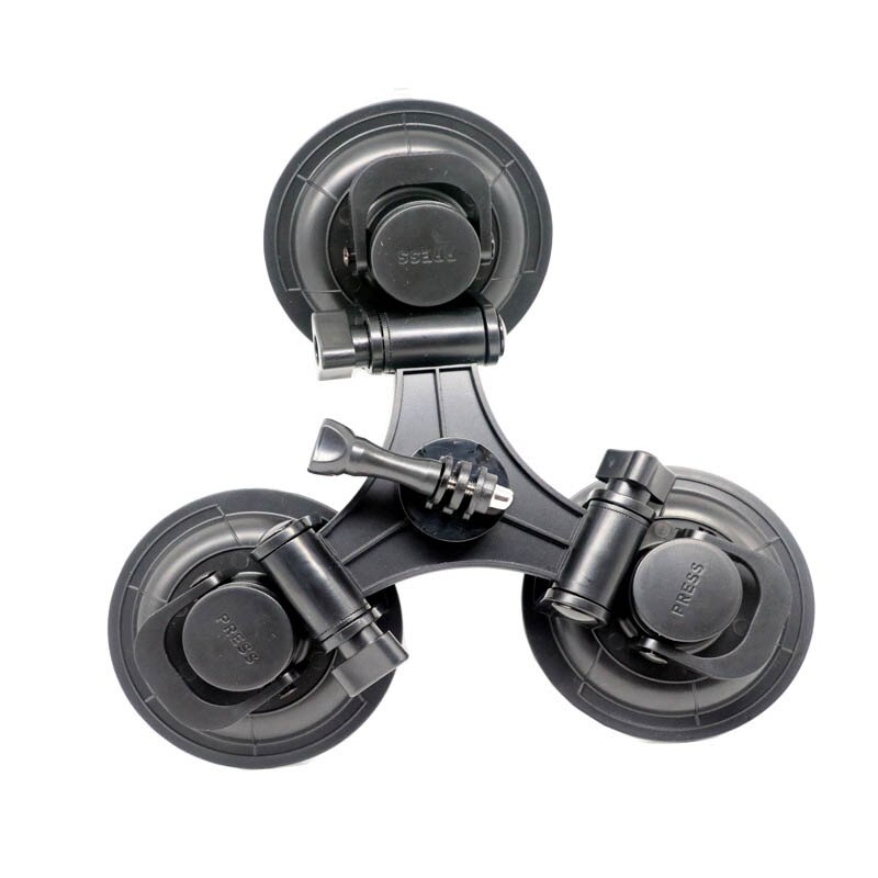 Super tri-copa de succión de la cámara DSLR acción Cam videocámara coche soporte de montaje de pared para GoPro Hero 5/4/3 +/3/ SJCAM SJ4000 SP99