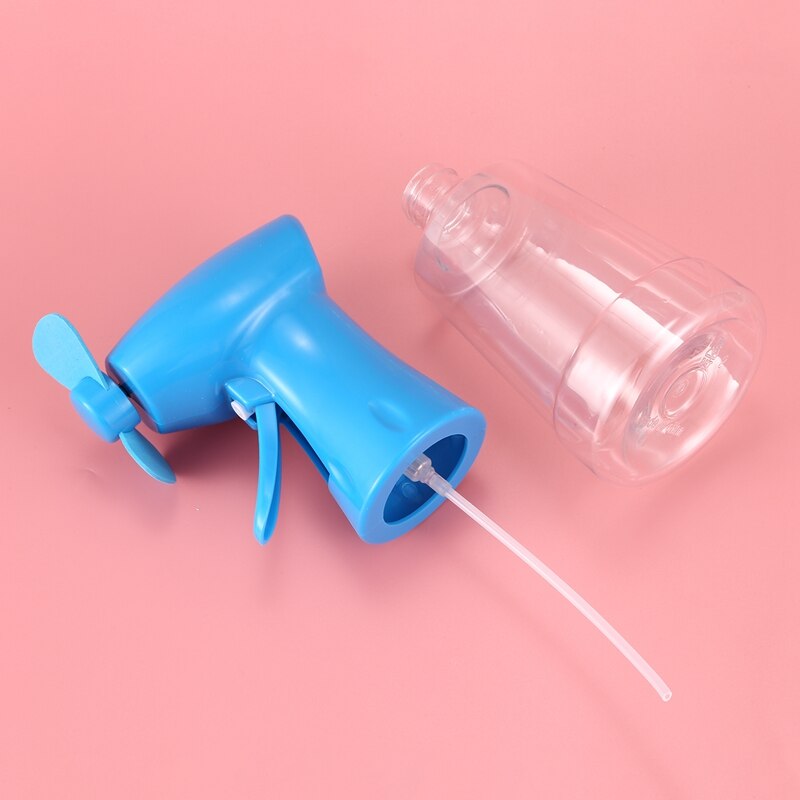 Con agua rociador aerosol ventilador de mano-ventilador de nebulización con la niebla como ventilador pulverizador para botella de agua (300Ml)