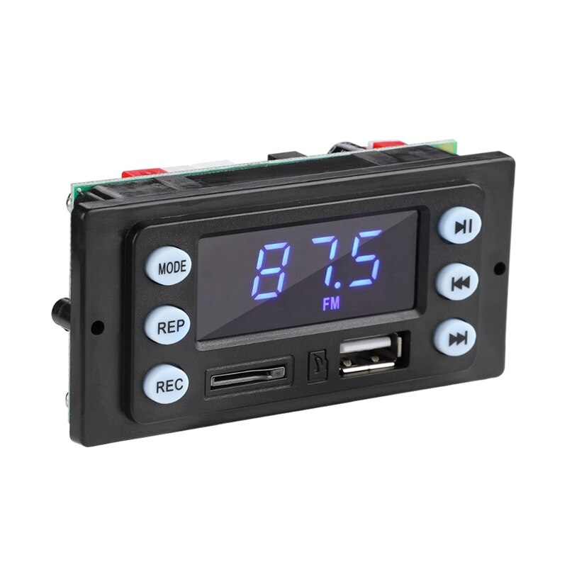 MP3 Decoder Audio Board USB DAC Bluetooth-Compatible Receiver Home Theater Decoding Recording Radio FM for Amplifiers