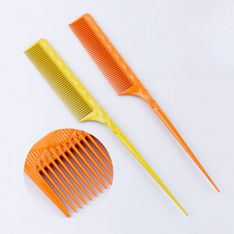 Peine de cola puntiaguda para peluquería, peines de estilismo para mujer, cepillo de pelo para corte de pelo, cepillo de dientes denso para peluquero