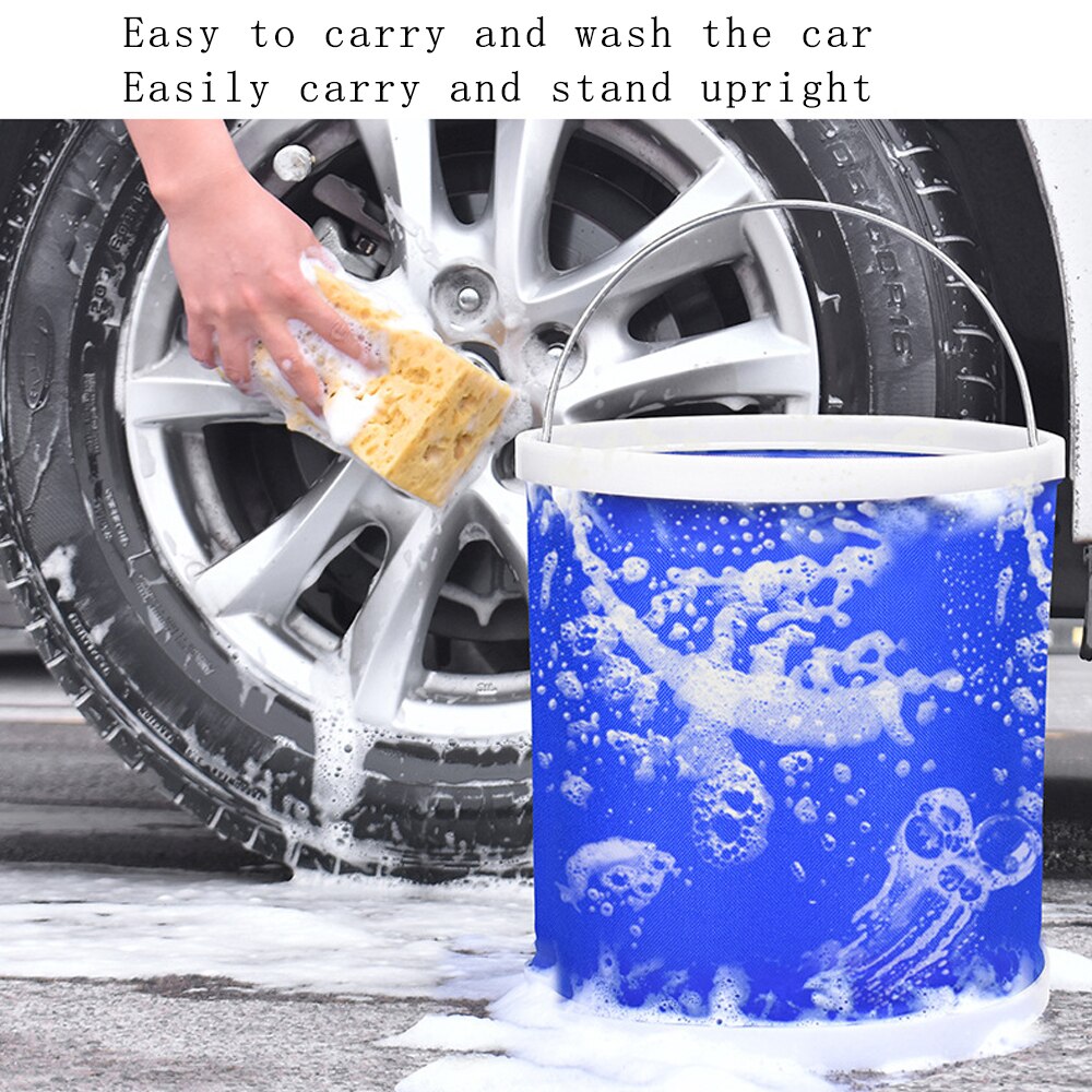 Portable Car wash clean Bucket Folding Multi-function Car Home Outdoor Camping Fishing Storage Container