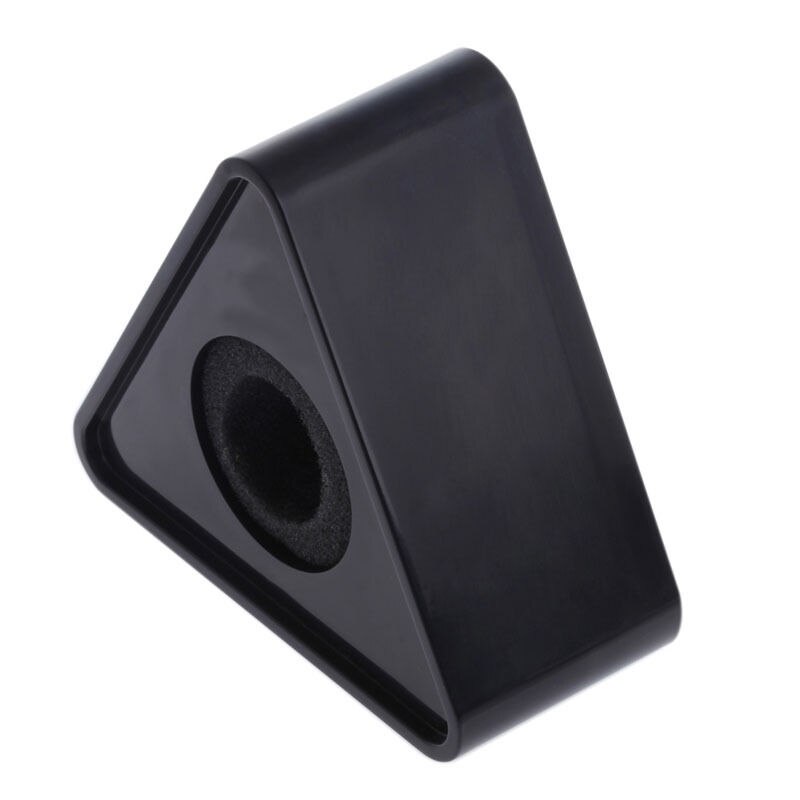 ABS Plastic Microphone Interview Triangular Logo Flag Station Black/White Durable
