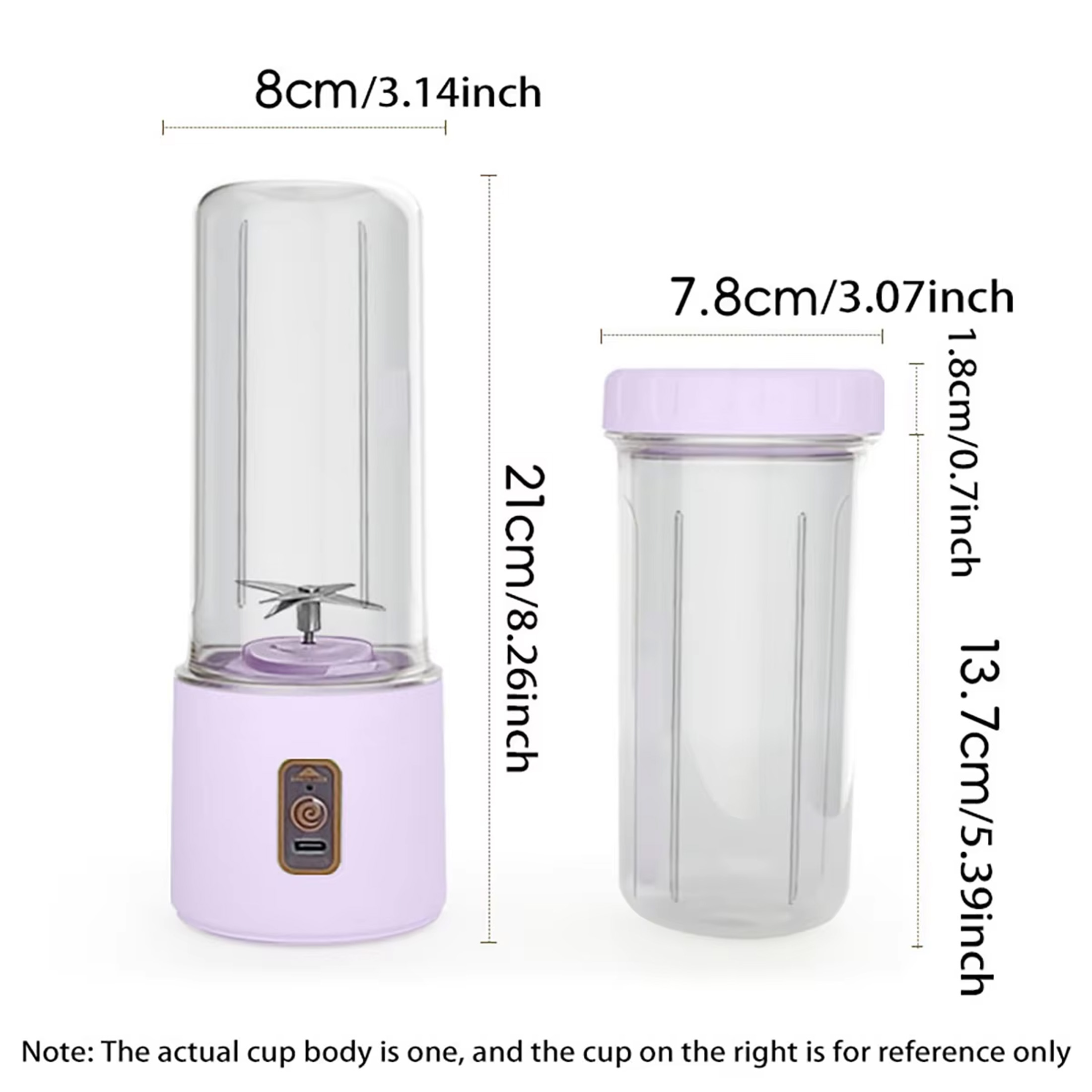 1PC 450ML Tragbare Fruchtsaft Mixer Sommer Elektrische Mini Flasche Hause USB 6 Klingen Entsafter Tasse Maschine