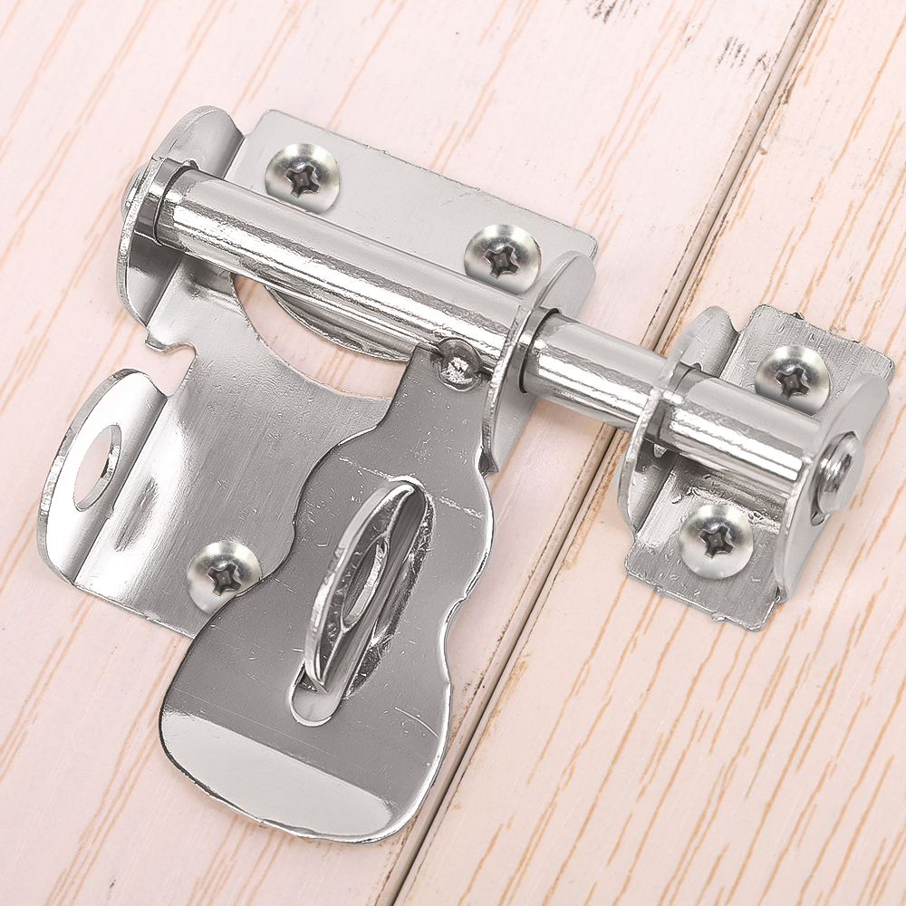 1-4Pcs Door Latches Stainless Steel Heavy Duty Door Bolts Gate Safety Toilet Door Lock Anti-theft Latch Hasp Home Hardware Tools