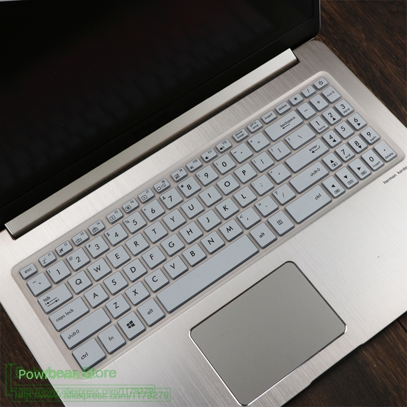 Laptop klawiatura notebooka pokrywa pokrowiec ochronny ze skóry dla Asus NX580 NX580VD NX580VD7700 NX580v N580VD/M580 X570ZD yx570ud YX570 2018: silver